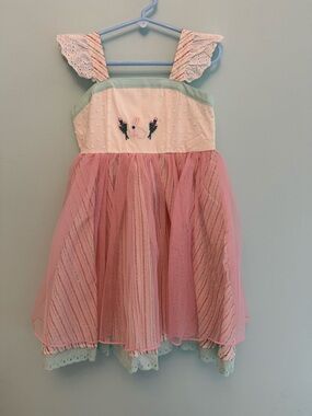 Wildflowers Pink and Mint Tulle Easter Dress